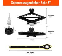 2,5T/3T PROFI AUTO WAGENHEBER SCHERENWAGENHEBER LIFT FÜR PKW/SUV/MPV NEU DHL