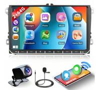 2 + 64G 9 "Navi Autoradio für VW Passat B6 B7 Golf 5 6 Jetta T5 Polo Touran Caddy Sharan Sitz, Android 13 Kabelloses Apple Carplay Bluetooth Radio mit