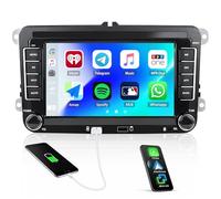 2+64G Autoradio Bluetooth für VW Golf 5 6 Polo T5 Tiguan Passat Caddy Seat Skoda mit Carplay Android Auto 7“ IPS Touchscreen Autoradio mit Mirrorlink GPS FM/RDS SWC EQ