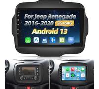 2+64G Autoradio für Jeep Renegade 2016-2020 - Kabelloses Carplay & Android Auto - 9 Zoll Android 13 Radio - WiFi EQ GPS Mirror Link FM RDS + AHD Rückfahrkamera und Mikrofon