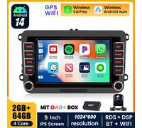 2+64G CarPlay Android Autoradio Navi für VW Golf 5 6 Passat Touran Polo DAB+ Kam