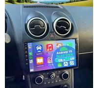 2+64G Quad Core Android 15 Autoradio für Nissan Qashqai J10 2006-2016 mit Carplay Android Auto, 9 Zoll Touchscreen Auto Stereo Display Player Radio GPS Navigation Head Unit mit Mirror Link SWC DVR DSP
