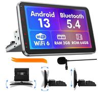 2+64GB 1DIN 10.1" Android 13.0 Autoradio Apple Carplay GPS Wifi BT DSP+Mikrofon
