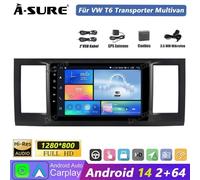 2+64GB Android 14 Autoradio Carplay GPS Navi WiFi Für VW T6 Transporter Multivan
