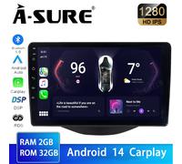 2+64GB Autoradio Carplay GPS RDS BT für Toyota Aygo II Citroen C1 Peugeot 108 FM