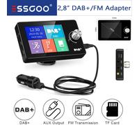 2.8" Auto DAB/DAB+ Autoradio Adapter Bluetooth Wireless FM Transmitter EmpfäNger