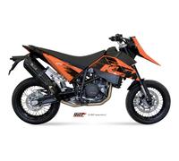 2 Auspuff exhausts MIVV Suono Schwarz Edelstahl fur Ktm 690 Sm 2007 > 2012