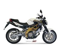 2 Auspuff Kat MIVV Suono Schwarz Edelstahl fur Aprilia Shiver 750 2008 > 2016