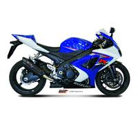 2 Auspuff Kat MIVV Suono Schwarz Edelstahl fur Suzuki Gsx-R 1000 2007 > 2008