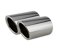 2 Auspuffblenden für VW Edelstahl Poliert Endrohrblenden Auspuff Endrohr Blenden Chrom Golf 6 VI Golf 7 VII Tiguan II AD1 ab 2016