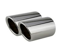 2 Auspuffblenden für VW Edelstahl Poliert Endrohrblenden Auspuff Endrohr Blenden Chrom Golf 6 VI Golf 7 VII Tiguan II AD1 ab 2016