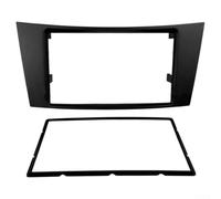 2 DIN Autoradioblende für Mercedes für BENZ E-Klasse W211 CLS C219, ABS-Kunststoff, Audio-Stereo-Montagerahmen, Zierleisten-Set, schwarze Armaturenbrett-Adapterblende für Aftermarket-DVD, GPS, Naviga