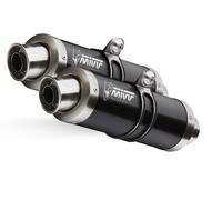 2 Endrohre Auspuff MIVV GP Schwarz Honda FMX 650 2005 2006