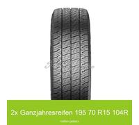 2-er Satz 195/70 R15 104R Allwetterreifen Uniroyal AllSeasonMax 3PMSF | 50010
