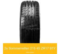 2-er Satz 215/45 R17 91Y Radar Dimax R8 XL Sommerreifen | 63506