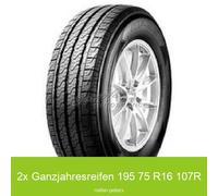 2-er Satz Allwetterreifen Radar Argonite RV-4S 3PMSF 195/75 R16 C 107R | 1661