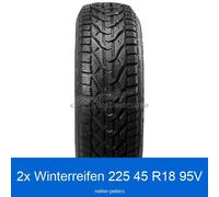 2-er Satz Kormoran Snow 3PMSF XL 225/45 R18 95V Winterreifen | 6806