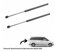 2 Gasfedern Kolben Portelone Gepäck Mercedes Vito (W639)