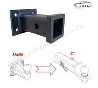 2” Geräteträgeraufnahme weiblich für AHK mit Lochabstand 83x56 für VW T4 1996