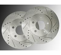 2 Geschlitzte gelochte Bremsscheiben 316mm vorne Ford Mustang 2005-2014 316 mm