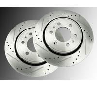 2 Geschlitzte gelochte Bremsscheiben vorne für Ford Expedition 2007 - 2021