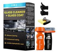 2 in 1 Scheibenreiniger & Scheibenversiegelung Auto Kit,Glasreiniger Auto Entfernung von Fett und Schmutz auf Glas-Quick Effect Coating Agent Regenabweise Scheibenversiegelung mit Abperleffekt