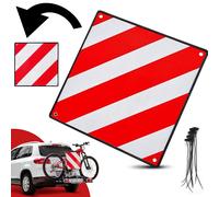 2 in 1 Warntafel Warnschild für hinten Spanien Italien 50x50cm Für Fahrradträger