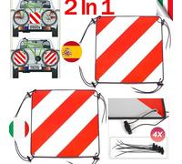 2-In-1 Warntafeln Warntafel 50 X 50 cm Rot-Weiß Italien und Spanien Aluminium