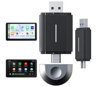 2-in-1 Wireless Adapter kompatibel mit CarPlay und Android Auto, 5GHz WiFi-Dongle Plug & Play für schnelle und stabile Verbindung, kompatibel mit 98% der Autos (2015-2024), kompakt und tragbar