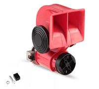 2 Klang Hupe Horn 24V Rot Kompressor 125dB Fanfare für LKW Bus Wohnmobil Traktor