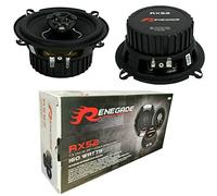 2 Lautsprecher RENEGADE RX52 2 Wege koaxial 5,25" 13,00 cm 130 mm Durchmesser 80 watt rms 160 watt max impedanz 4 ohm 92 db spl Auto schwarz, pro Paar