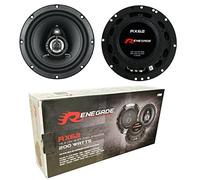 2 Lautsprecher RENEGADE RX62 koaxial 2 Wege 6,5" 16,50 cm 165 mm Durchmesser 100 watt rms 200 watt max impedanz 4 ohm 90 db spl Auto schwarz, pro Paar