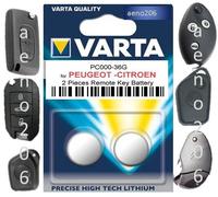 2 ORIGINAL VARTA BATTERIE FÜR CITROEN KLAPP SCHLÜSSEL C3 C4 C5 C8 BERLINGO