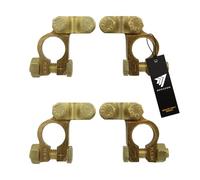 2 Paar Premium Batteriepolklemmen Polklemmen aus hochwertigem Kupfer für Autobatterie Bootbatterie Wohnmobilbatterie Ladegerät bis 24V Batterie Klemmen