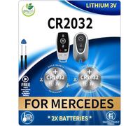 2 Pack Ersatz CR2032 Schlüsselanhänger Batterie Kompatibel mit Mercedes Benz 2017-2022 A B C E S G-Klasse GLA GLB GLE GLS CLA CLS EQC AMG FCC IYZ-MS1 IFETEL RLVMAMS15-1041 IC: