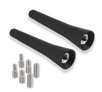2 PCS 6.5cm Autoantenne Auto Antenne, für FM AM DAB Empfang, Mini Autoradio Antenne kurz 6,5cm mit 6 Gewindeadaptern, Auto antenne kurz 6,5cm für viele Fahrzeugmodelle, einfache Montage