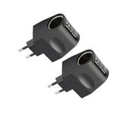 2 pcs Spannungswandler 220 Volt Auf 12 Volt, Adapter Zigarettenanzünder Steckdose für Navi, Mini-Kühlbox, Kamera, Kompakter AC/DC Adapter Auto auf Steckdose Netzadapter