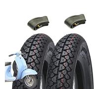 2 Reifen Deestone 3.50 - 10 + Schläuche für Piaggio Vespa PX 125 150 200 Arcobaleno, Autoreifen