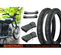 2 Reifen Heidenau K35 2.75 x 16 + Schlauch + Felgenband Simson S50 S51 KR51 SR4