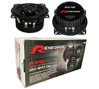 2 RENEGADE RX42 2 Wege koaxial Lautsprecher 4" 10,00 cm 100 mm 60 watt rms 120 watt max impedanz 4 ohm 92 db dpl für sutos schwarz, Paar