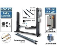 2 Säulen Hebebühne 2 Säulen kfz Hebebühne - 4t - mit Grundrahmen - 230V 1 Phase