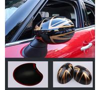 2 Selbstklebend Manuell Spiegelkappen UNION JACK GOLD Für Mini Cooper R55 - R61