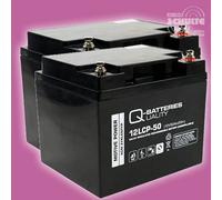 Ersatz-Akkus Wechselakkus f. Elektro-Schlepper Movertec Mtrac 1000, 2 x 12V 50Ah
