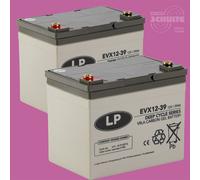 2 Stck AGM-GEL Batterien Akkus 12V 39Ah statt 36Ah für Meyra Cityliner 410