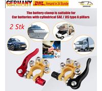 2 Stk Batterieklemme Polklemmen Anschluss Steckverbinder Plus Minus Pol Batterie