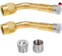 2 Stück 135 Grad Ventilverlängerung, Ventil Verlängerung Kupfer Ventiladapter Wi