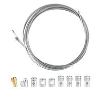 2 Stück 2 Meter Bowdenzug Universal Reparaturset mit 9 Nippeln, Gaszug und Kupplungszug Notfall Reparatur Kit für Motorräder, Mofas, Fahrräder, Roller, Offroad MX, Durchmesser 1,5 mm und 2,0 mm