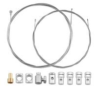 2 Stück 2 Meter Bowdenzug Universal Reparaturset mit 9 Nippeln Schaltzug Gaszug Kupplungszug Notfall Reparatur Kit für Motorräder Mofa Moped Fahrräder Roller Offroad MX Ø1.5mm und Ø2.0mm