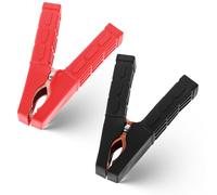 2 Stück 200A Krokodilklemmen Isoliert Starterkabel Klemmen Isoliert Batterieklemmen Autobatterie Krokodilklemme Batterieladezange für Starthilfekabel Überbrückungskabel Autoladekabel, Rot und Schwarz