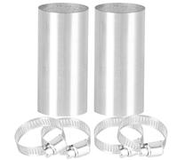 2 Stück Abgasschlauch Standheizung, 24mm Abgasrohr Verbinder für Standheizung, Verlängerungsrohr aus Edelstahl mit 4 Klemmen, Abgasschlauch für Autos Stromerzeuger Diesel Heizung